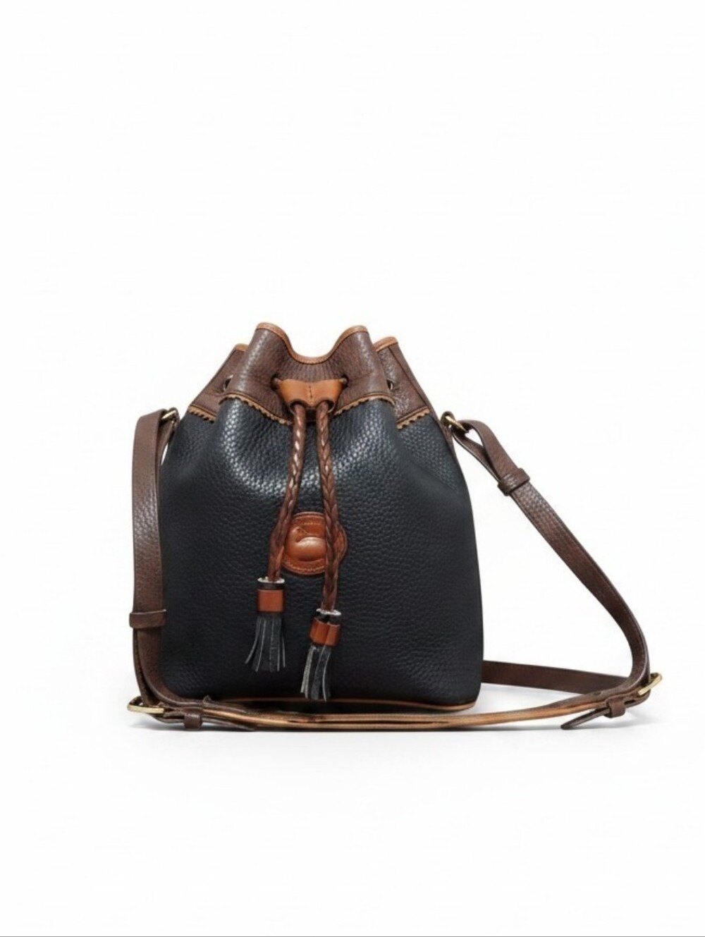 Dooney & Bourke Teton Leather Drawstring Bucket Bag Vintage 1990s EUC